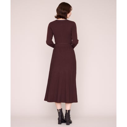 ミッシュマッシュ MISCH MASCH 2026秋冬新作 レイヤード配色ニットワンピース MM647403 （BROWN）｜詳細画像