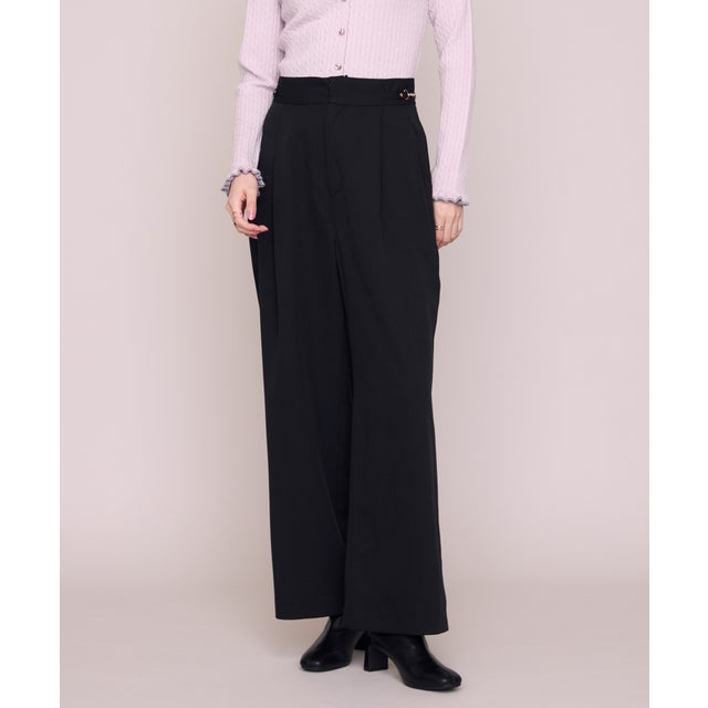 2026秋冬新作 サイドチェーンワイドパンツ MM647301 （BLACK）
