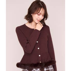 2026秋冬新作 裾ファートリムペプラムニット MM648409 （BROWN）