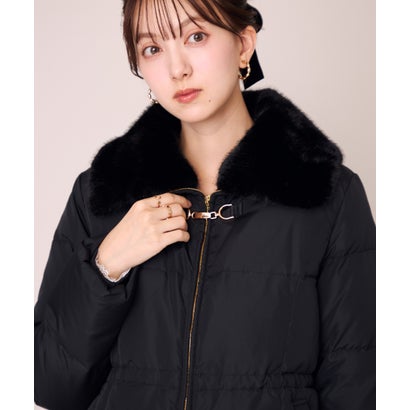 ミッシュマッシュ MISCH MASCH 2026秋冬新作 ビット付きファー襟ミドルダウン MM648604 （BLACK）｜詳細画像