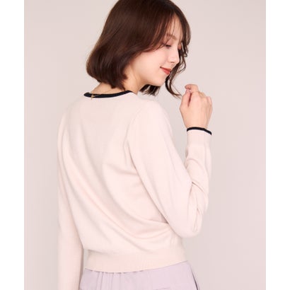 ミッシュマッシュ MISCH MASCH 2026秋冬新作 ベーシックビジューアソート配色カーディガン MM648406 （BEIGE）｜詳細画像