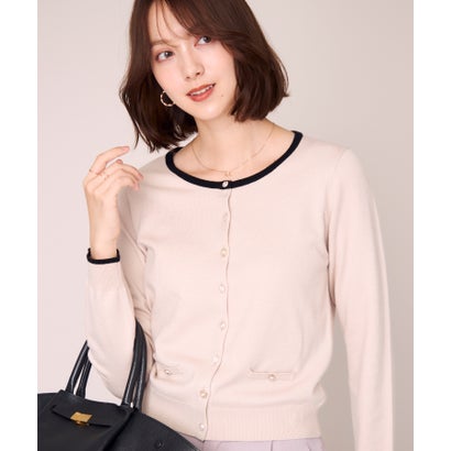 ミッシュマッシュ MISCH MASCH 2026秋冬新作 ベーシックビジューアソート配色カーディガン MM648406 （BEIGE）｜詳細画像