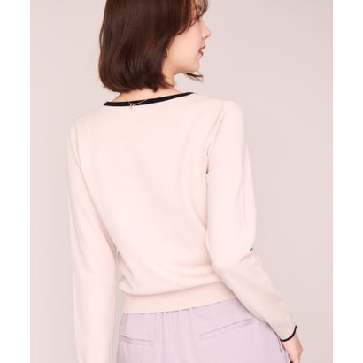 ミッシュマッシュ MISCH MASCH 2026秋冬新作 ベーシックビジューアソート配色カーディガン MM648406 （BEIGE）｜詳細画像