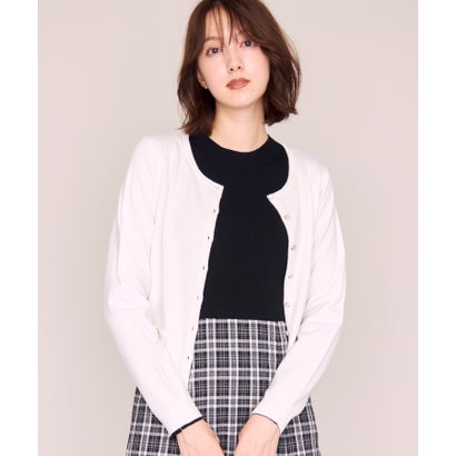 ミッシュマッシュ MISCH MASCH 2026秋冬新作 ベーシックビジューアソート配色カーディガン MM648406 （WHITE）｜詳細画像