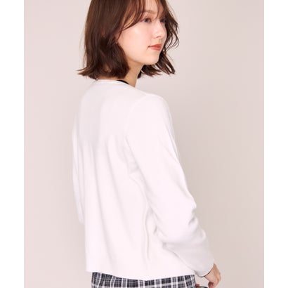 ミッシュマッシュ MISCH MASCH 2026秋冬新作 ベーシックビジューアソート配色カーディガン MM648406 （WHITE）｜詳細画像