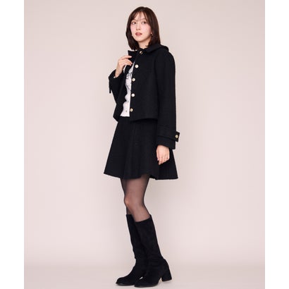 ミッシュマッシュ MISCH MASCH 2026秋冬新作 ブークレーショートコート MM648611 （BLACK）｜詳細画像