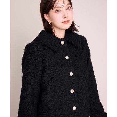 ミッシュマッシュ MISCH MASCH 2026秋冬新作 ブークレーショートコート MM648611 （BLACK）｜詳細画像