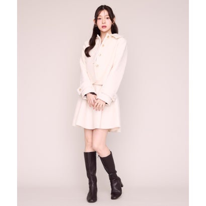ミッシュマッシュ MISCH MASCH 2026秋冬新作 ブークレーショートコート MM648611 （WHITE）｜詳細画像
