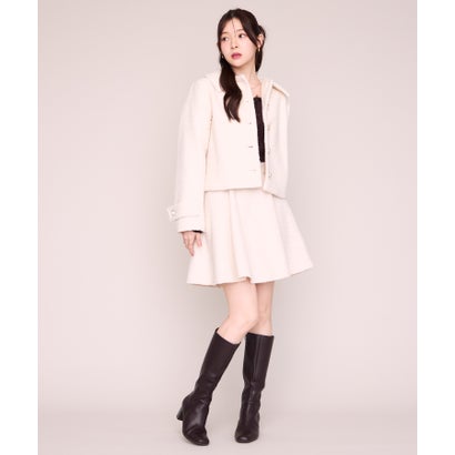 ミッシュマッシュ MISCH MASCH 2026秋冬新作 ブークレーショートコート MM648611 （WHITE）｜詳細画像