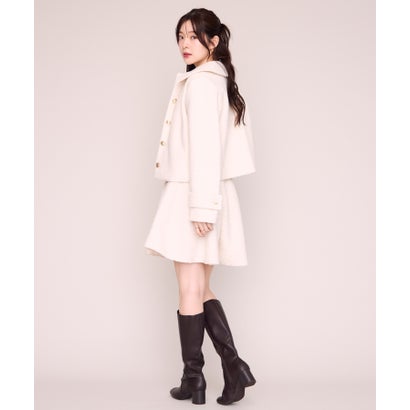 ミッシュマッシュ MISCH MASCH 2026秋冬新作 ブークレーショートコート MM648611 （WHITE）｜詳細画像