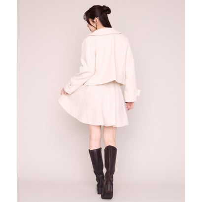 ミッシュマッシュ MISCH MASCH 2026秋冬新作 ブークレーショートコート MM648611 （WHITE）｜詳細画像