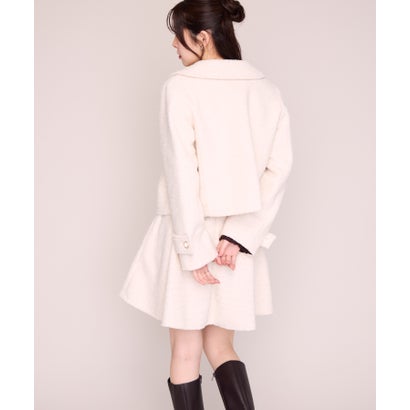ミッシュマッシュ MISCH MASCH 2026秋冬新作 ブークレーショートコート MM648611 （WHITE）｜詳細画像