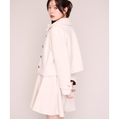 ミッシュマッシュ MISCH MASCH 2026秋冬新作 ブークレーショートコート MM648611 （WHITE）｜詳細画像