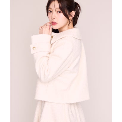 ミッシュマッシュ MISCH MASCH 2026秋冬新作 ブークレーショートコート MM648611 （WHITE）｜詳細画像