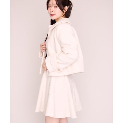 ミッシュマッシュ MISCH MASCH 2026秋冬新作 ブークレーショートコート MM648611 （WHITE）｜詳細画像