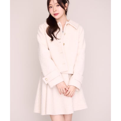 ミッシュマッシュ MISCH MASCH 2026秋冬新作 ブークレーショートコート MM648611 （WHITE）｜詳細画像