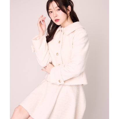 ミッシュマッシュ MISCH MASCH 2026秋冬新作 ブークレーショートコート MM648611 （WHITE）｜詳細画像