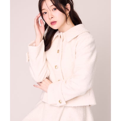 ミッシュマッシュ MISCH MASCH 2026秋冬新作 ブークレーショートコート MM648611 （WHITE）｜詳細画像