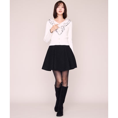ミッシュマッシュ MISCH MASCH 2026秋冬新作 メロー配色レースフリルニット MM648312 （WHITE）｜詳細画像