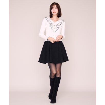 ミッシュマッシュ MISCH MASCH 2026秋冬新作 メロー配色レースフリルニット MM648312 （WHITE）｜詳細画像