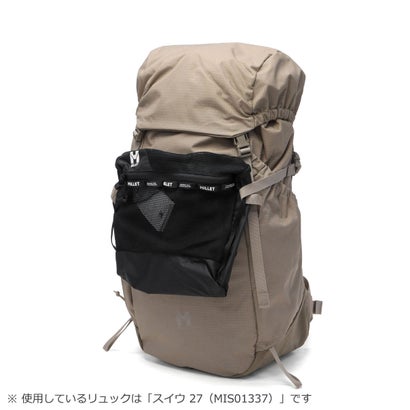 正規品2年保証 ポーチ サコッシュ ブランド 軽量 アウトドア メッシュ ロゴ 内部取り付け 小型 コンパクト ナイロン 2WAY 3L アドオンポーチ M MIS01356 （GRANITE）｜詳細画像