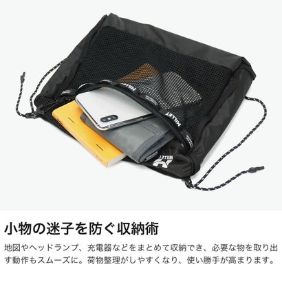 正規品2年保証 ポーチ サコッシュ ブランド 軽量 アウトドア メッシュ ロゴ 内部取り付け 小型 コンパクト ナイロン 2WAY 3L アドオンポーチ M MIS01356 （BLACK-NOIR）｜詳細画像