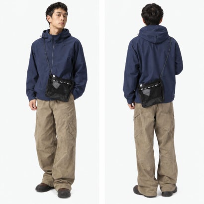 正規品2年保証 ポーチ サコッシュ ブランド 軽量 アウトドア メッシュ ロゴ 内部取り付け 小型 コンパクト ナイロン 2WAY 3L アドオンポーチ M MIS01356 （BLACK-NOIR）｜詳細画像
