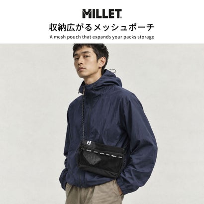正規品2年保証 ポーチ サコッシュ メンズ レディース ブランド 軽量 アウトドア メッシュ ロゴ 内部取り付け 小型 コンパクト 2WAY 1.5L アドオンポーチ S MIS01357 （GRANITE）｜詳細画像
