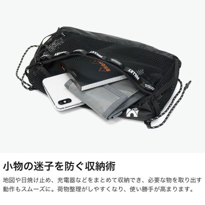 正規品2年保証 ポーチ サコッシュ メンズ レディース ブランド 軽量 アウトドア メッシュ ロゴ 内部取り付け 小型 コンパクト 2WAY 1.5L アドオンポーチ S MIS01357 （GRANITE）｜詳細画像