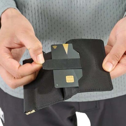 ミレー 正規品2年保証 財布 メンズ レディース ブランド コンパクト コインケース カードケース 二つ折 小さい 薄い スリム ナイロン 耐久性 軽量 撥水 シンプル EXP MIS01352（BLACK-NOIR）｜詳細画像