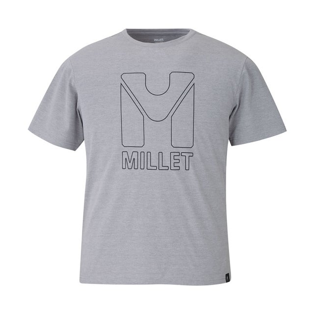 アウトドア BIG MONO LOGO TS SS MIV03191 （N4809 HEATHERGREY）