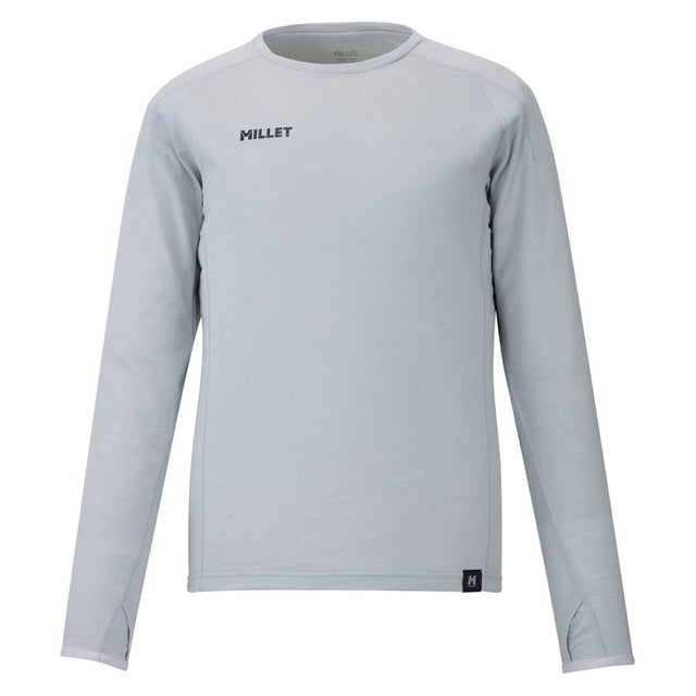 アウトドア UBIC WOOL CREW LS W ベースレイヤー ロングスリーブ 長袖 トレッキング 速乾 耐久性 保温 調湿 防臭性 （N7372 SILVER）
