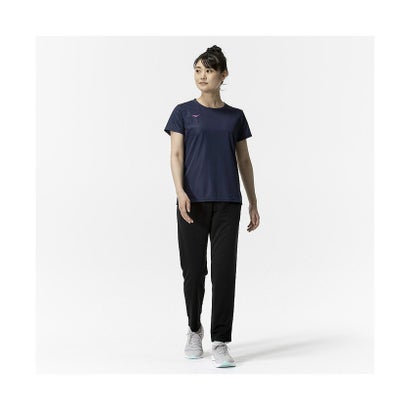ミズノ/レディス/NAVI W Tシャツ(ハンソデ) （ドレスネイビー×マゼンタ）｜詳細画像