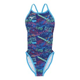 レディース 水泳 フィットネス水着 エクサースーツ ミディアムカット_Ri Collection N2MA276527【返品不可商品】 （ブルー）