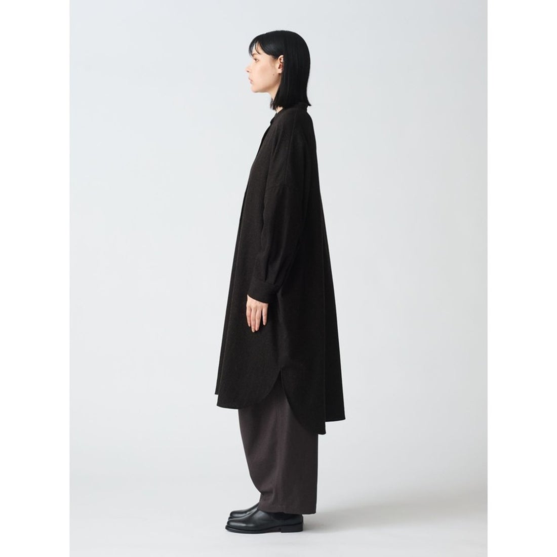 ミズイロインド mizuiro ind mizuiro ind スタンドカラーシャツ 