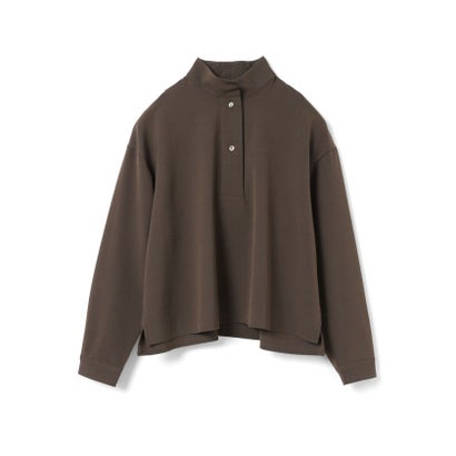 mizuiro ind スタンドカラープルオーバーシャツ （ブラウン(color44)）｜詳細画像