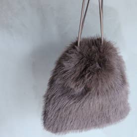 Ring fur bag （GREIGE）
