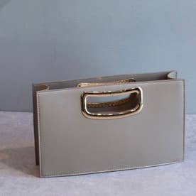 Box clutch bag （BEIGE）