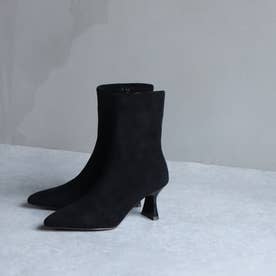 Suede stretch boots （BLACK）