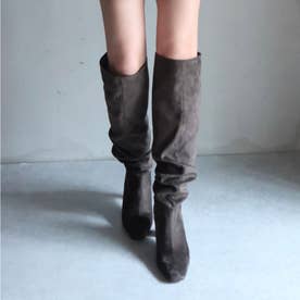 Square loose long boots （D.KHAKI）