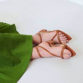 Bijou narrow flat sandals （MARON）