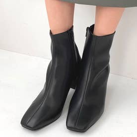 Square short boots （BLACK）