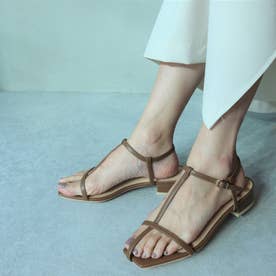Square sandals （BROWN）