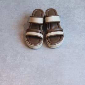Bicolor jute sandals （MOCHA）