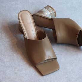 Marble heel sandals （CORK BEIGE）