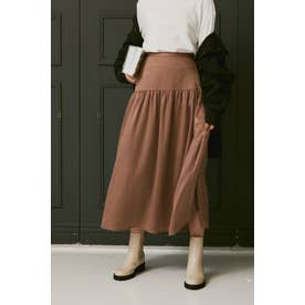 Vintage satin flare skirt （PINK）