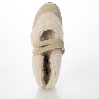 ミネトンカ MINNETONKA ダブルストラップボアバレエシューズ mi-26m07-off-wh （OFF WHITE）｜詳細画像