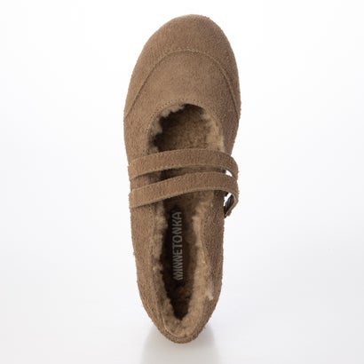 ミネトンカ MINNETONKA ダブルストラップボアバレエシューズ mi-26m07-grbg （GREY BEIGE）｜詳細画像