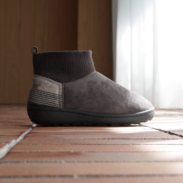 リブニット アンクルスリッパブーツ mi-26m10-chr-fab （CHARCOAL FABRIC）