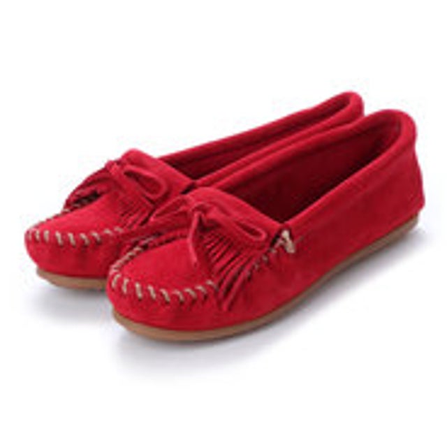 
                    KILTY Suede Moccasin Shoes （チェリー レッド）